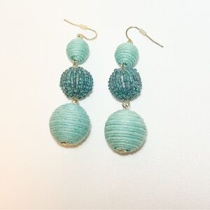 Chic Turquoise Beaded Drop Earrings